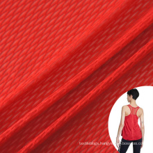 chinese factory 97 polyamide 3 elastane check jacquard mesh fabric for sports jersey